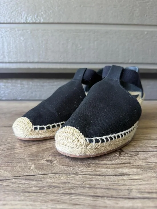 Tory Burch Women’s Catalina 3 Black Canvas Espadrille Slip-On size 9.5 - Picture 3 of 11